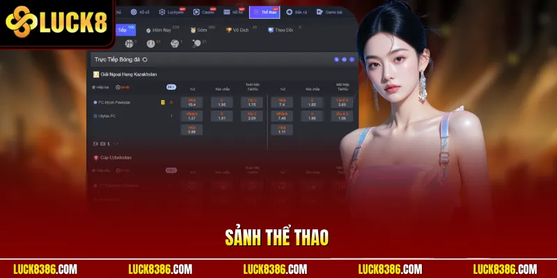 Sảnh Thể Thao - Đẳng Cấp Thách Thức Mọi Giới Hạn Đặt Cược